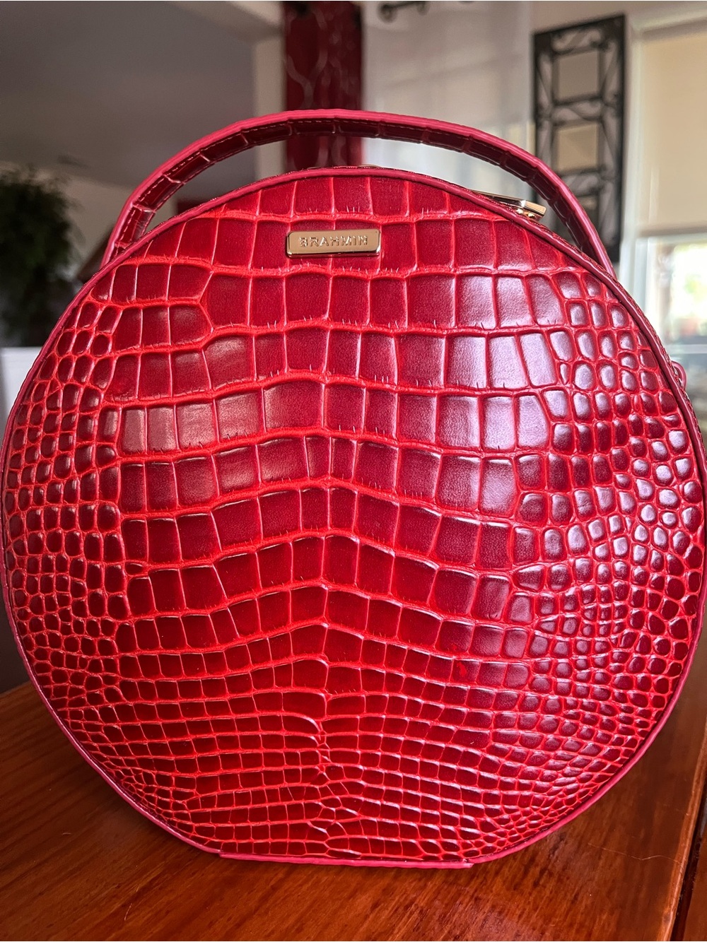 NWT Brahmin Lane in Red Glissandro Crossbody